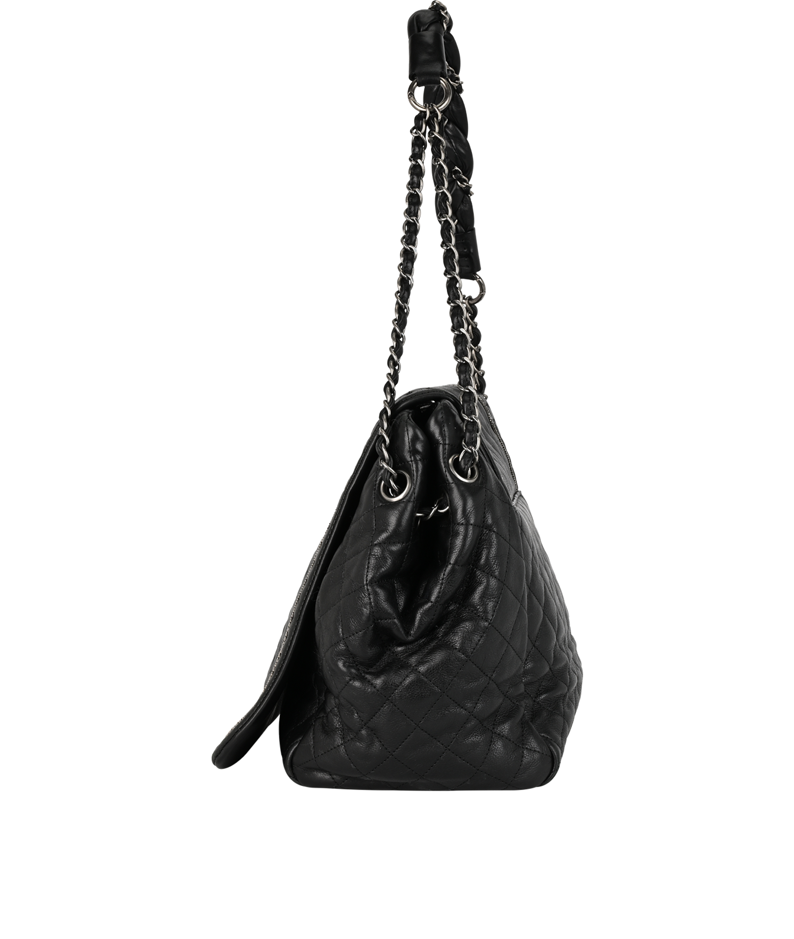 Istanbul Accordion Flap, &pound;1,100, Handbags, Black, Leather, Bottom view